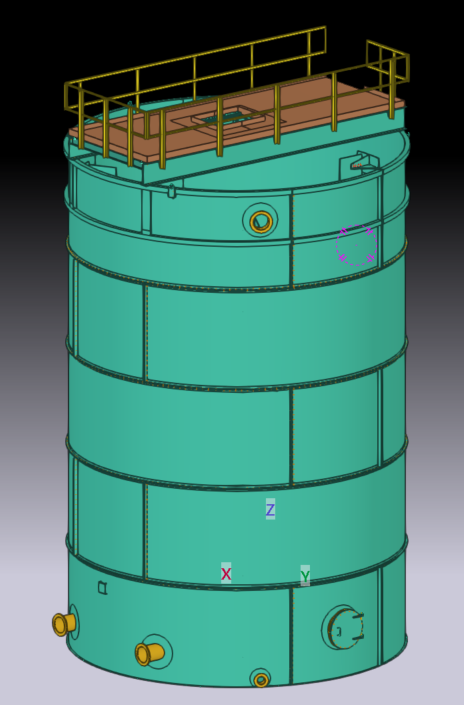 862-Bolted Tank with Platform-Model