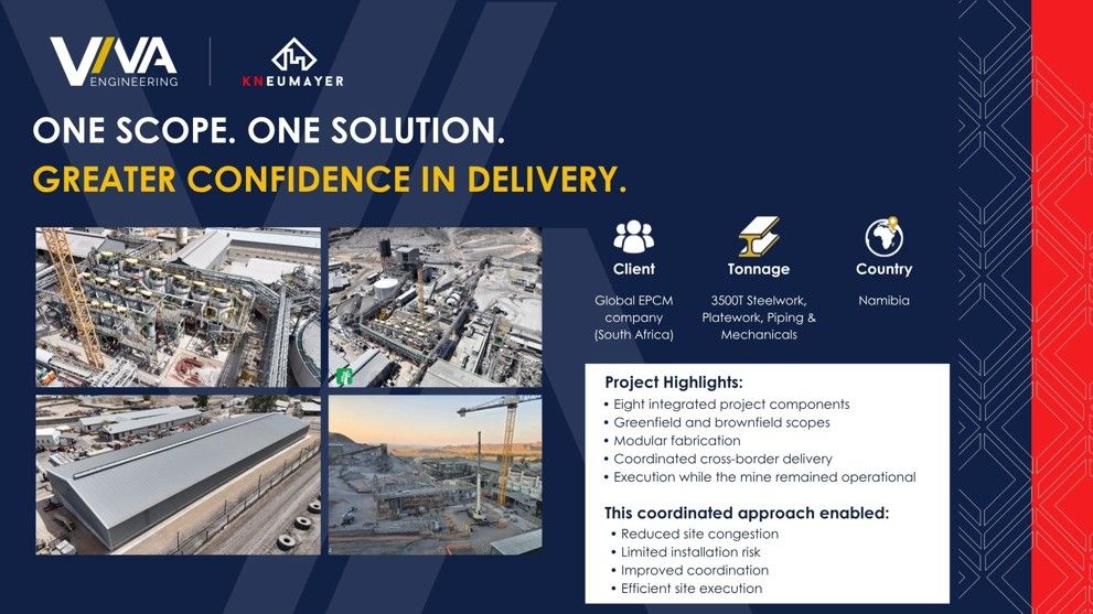 #vivaengineering #vivainformationportal #kneumayer #roshpinah #projectdelivery #integratedsolutions #miningengineering #namibia #africaandbeyond | Viva Engineering